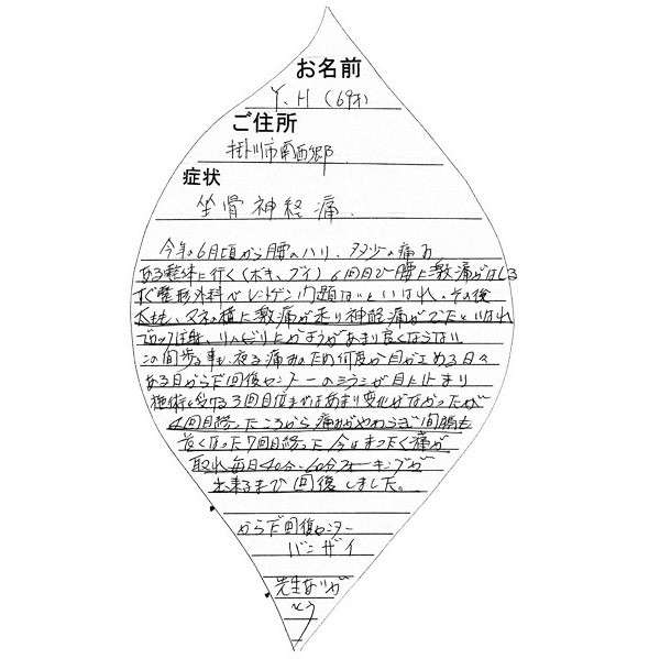 【腰の整体】S.H様_43歳